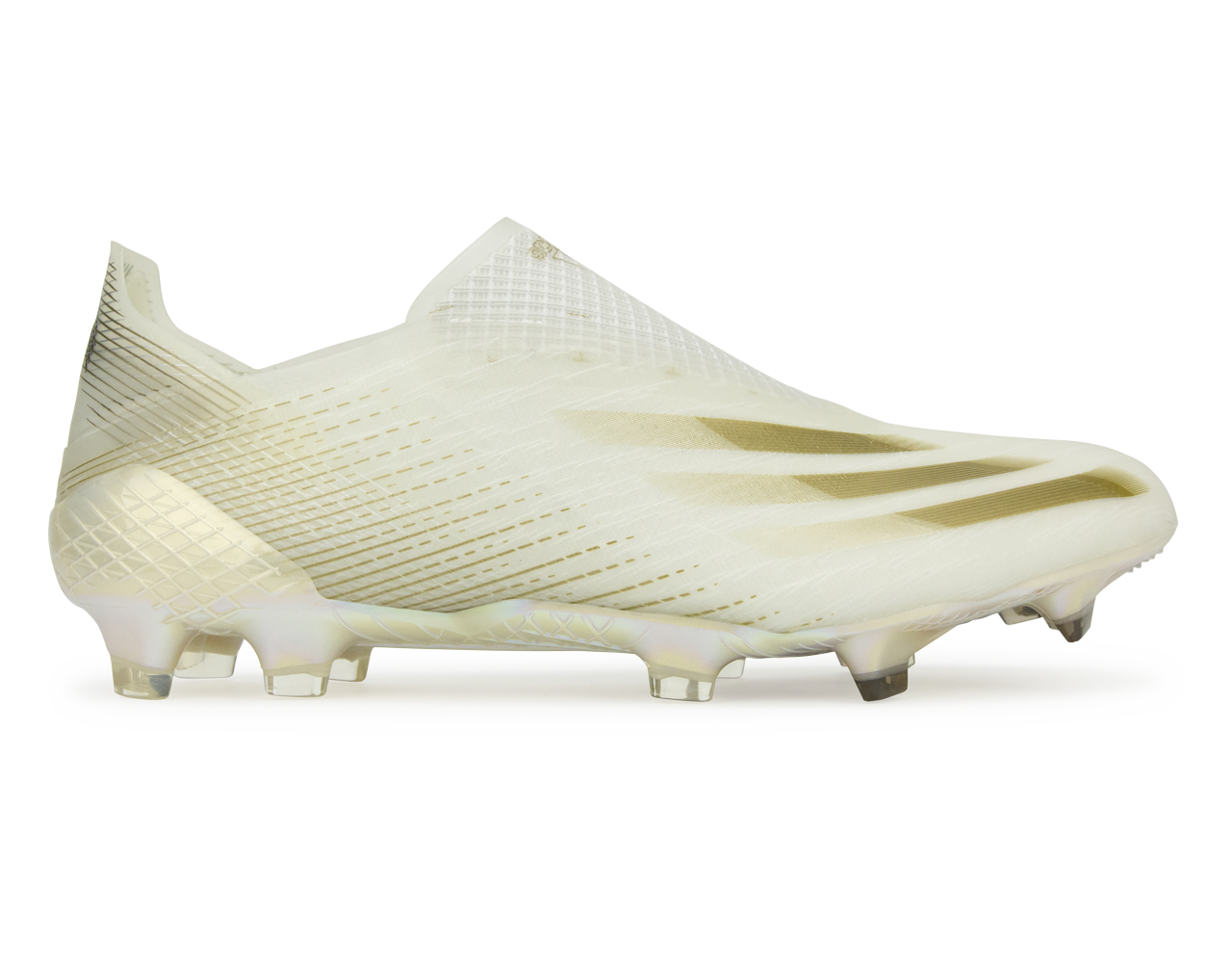 adidas Men's X Ghosted + FG Cloud White/Gold/Core Black