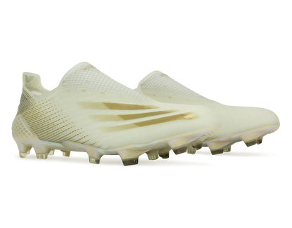 adidas Men's X Ghosted + FG Cloud White/Gold/Core Black