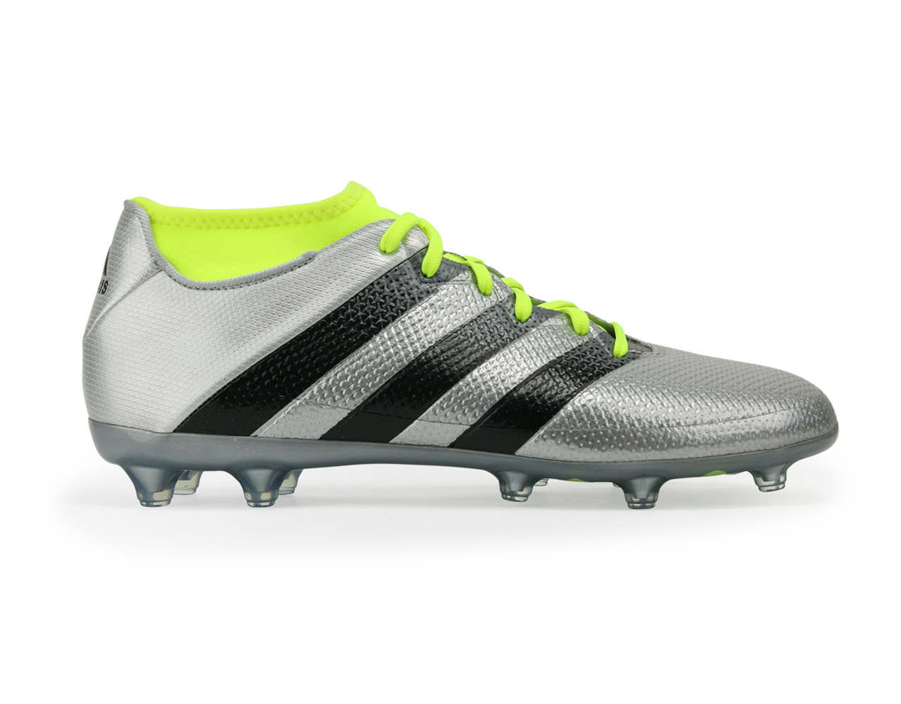 adidas Men's ACE 16.2 Primemesh FG/AG Silver Metalic/Core Black/Solar Yellow