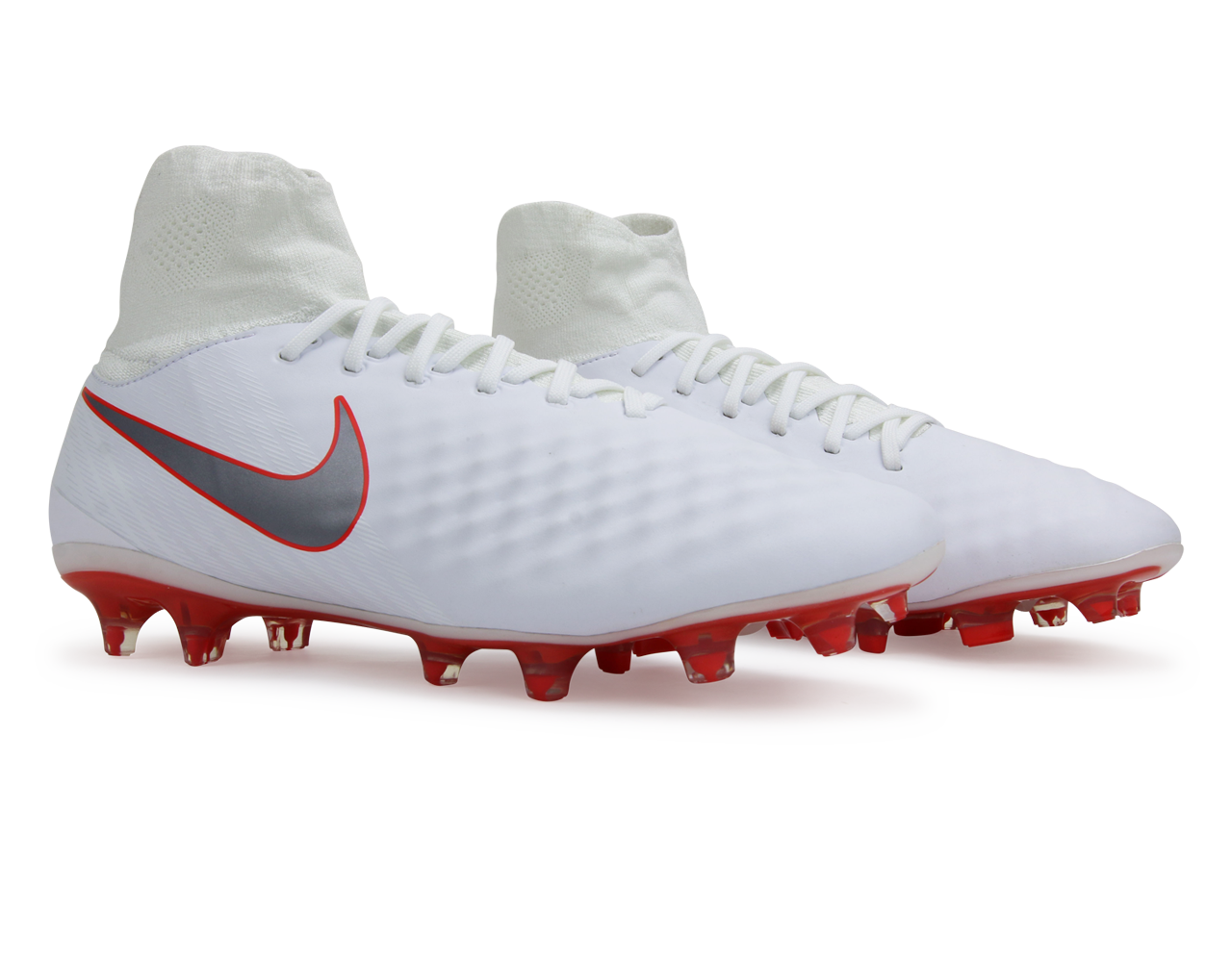 Nike Men's Magista Obra 2 Pro DF FG Dark White/Metallic Cool Grey/Light Crimson
