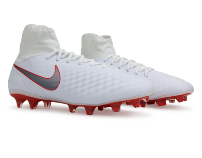 Nike Men's Magista Obra 2 Pro DF FG Dark White/Metallic Cool Grey/Light Crimson