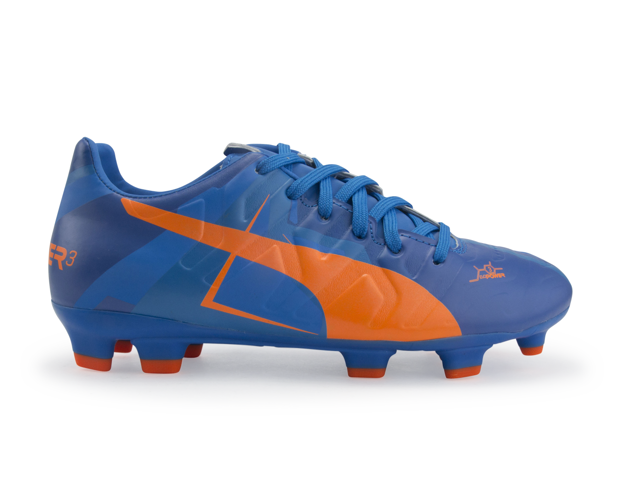 PUMA Kids evoPOWER 3 H2H FG Orange Clown Fish/Electric Blue Lemonade