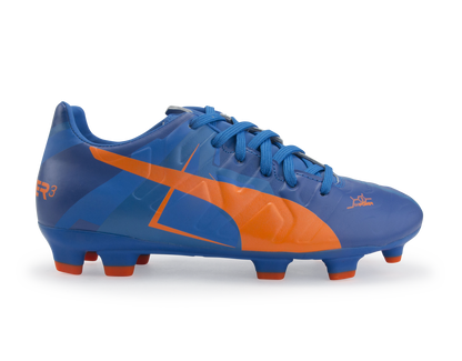 PUMA Kids evoPOWER 3 H2H FG Orange Clown Fish/Electric Blue Lemonade