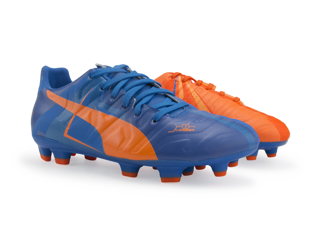PUMA Kids evoPOWER 3 H2H FG Orange Clown Fish/Electric Blue Lemonade