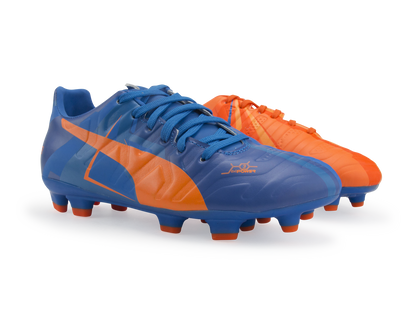 PUMA Kids evoPOWER 3 H2H FG Orange Clown Fish/Electric Blue Lemonade