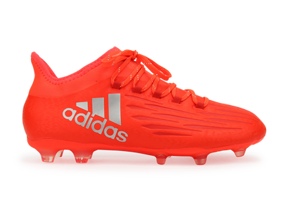 adidas Men's X 16.2 FG/AG Solar Red/Metalic Silver