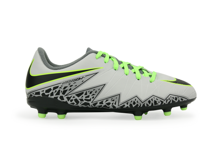 Nike Kids Hypervenom Phelon II FG Pure Platinum/Black/Ghost Green