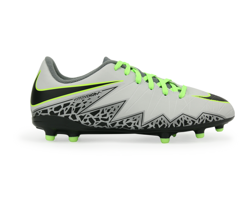 Nike Kids Hypervenom Phelon II FG Pure Platinum/Black/Ghost Green