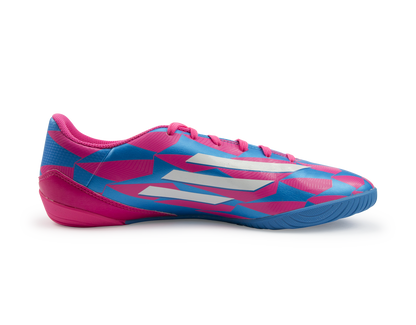 Adidas Men's F10 (Messi) Indoor Soccer Shoes Solar Pink/White/Solar Blue
