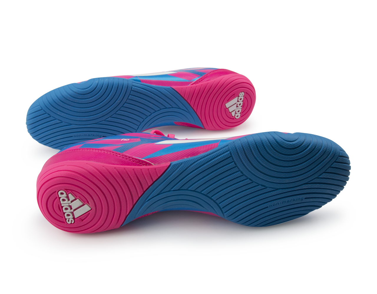 Adidas Men's F10 (Messi) Indoor Soccer Shoes Solar Pink/White/Solar Blue
