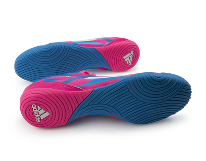 Adidas Men's F10 (Messi) Indoor Soccer Shoes Solar Pink/White/Solar Blue