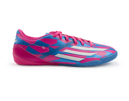 Adidas Men's F10 (Messi) Indoor Soccer Shoes Solar Pink/White/Solar Blue