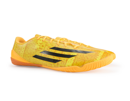 adidas Men's F10 Indoor Soccer Shoes Messi Solar Gold/Black