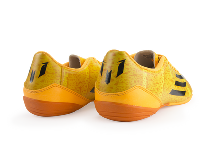 adidas Men's F10 Indoor Soccer Shoes Messi Solar Gold/Black