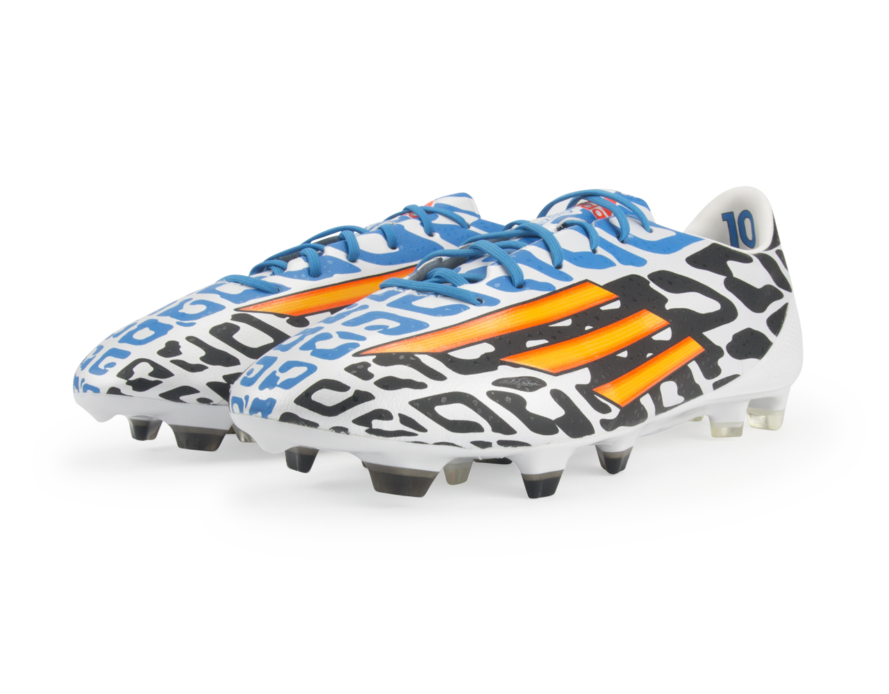 adidas Men's F50 adizero FG Messi (Battle Pack) White/Neon Orange/Black