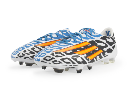adidas Men's F50 adizero FG Messi (Battle Pack) White/Neon Orange/Black