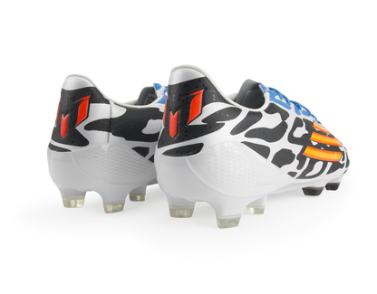 adidas Men's F50 adizero FG Messi (Battle Pack) White/Neon Orange/Black