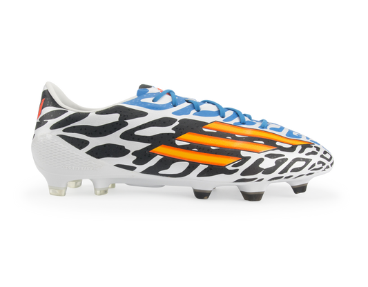 adidas Men's F50 adizero FG Messi (Battle Pack) White/Neon Orange/Black