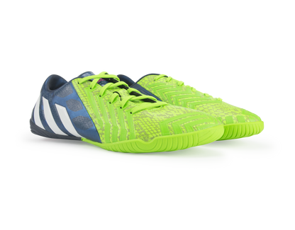adidas Men's Predator Absolado Instinct Indoor Soccer Shoes Rich Blue/Running White/Neon Green