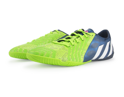 adidas Men's Predator Absolado Instinct Indoor Soccer Shoes Rich Blue/Running White/Neon Green
