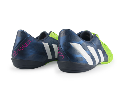 adidas Men's Predator Absolado Instinct Indoor Soccer Shoes Rich Blue/Running White/Neon Green