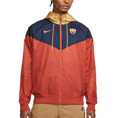 Nike Men's Pumas UNAM Windrunner Jacket 2022 Red/Navy/Gold