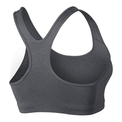 Nike Women's Classic Swoosh Sports Bra Carbon Heather/Black