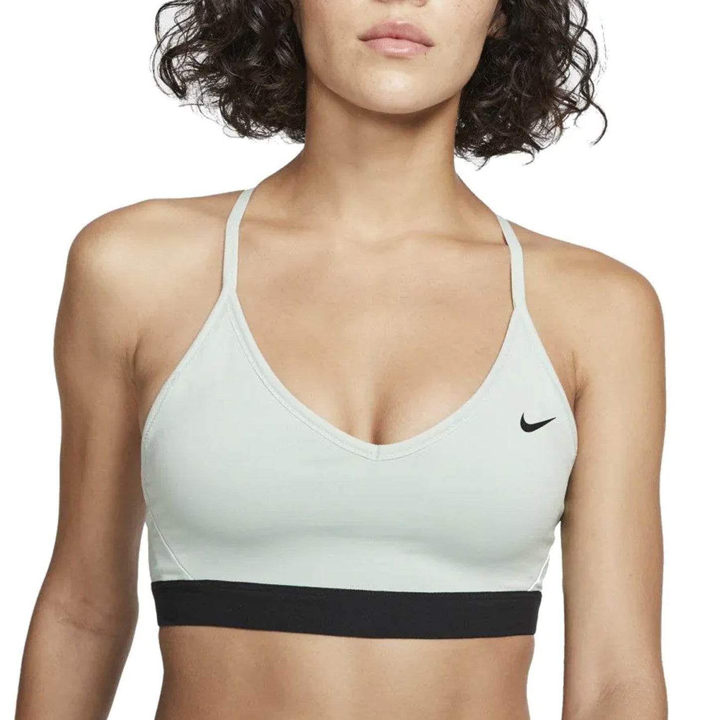 Nike Women's Indy Dri-FIT V-Neck Sports Bra Pistachio Frost/Black