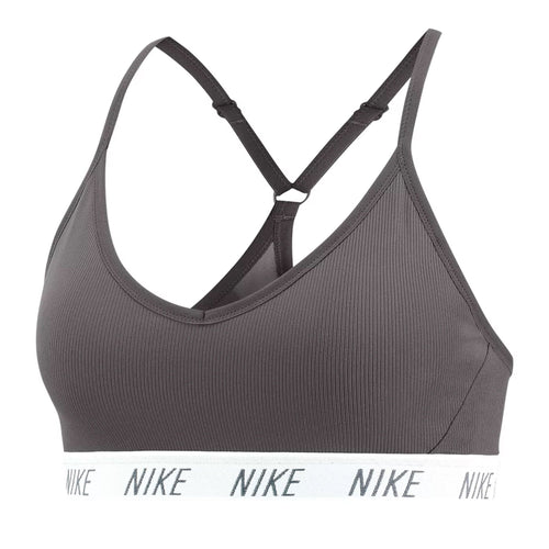 Nike Women's Indy Yoga Sports Bra Grey/White