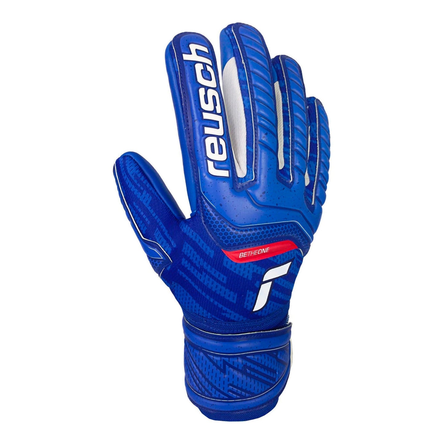 Reusch Men's Goalkeeper Attrakt Grip Evolution Fingersave Goalkeeper Gloves Blue/White