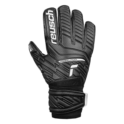 Reusch Men's Goalkeeper Attrakt Resist Fingersave Goalkeeper Gloves Black