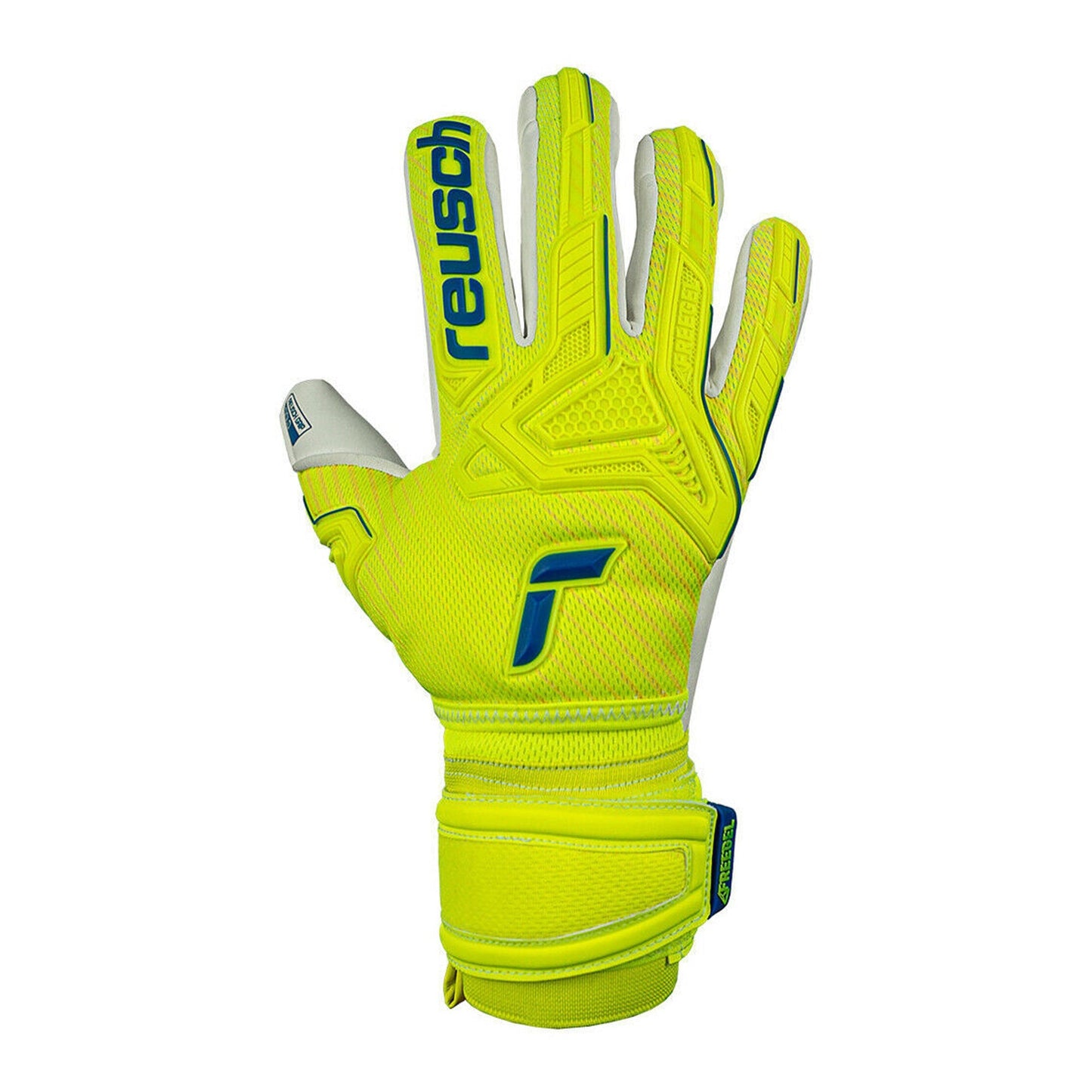 Reusch Men's Attrakt Resist Fingersave Goalkeeper Gloves Yellow/Blue/White