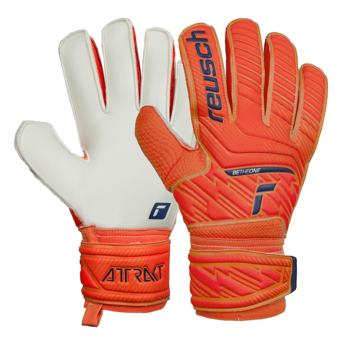 Reusch Men's Goalkeeper Attrakt Solid Gloves Orange/Blue