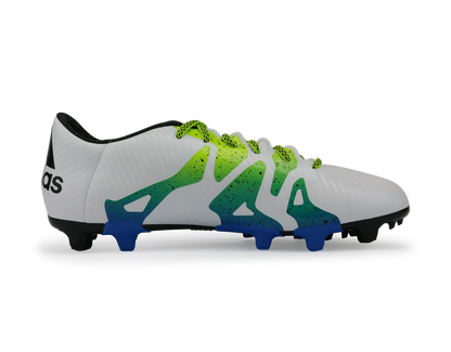 adidas Men's X 15.3 FG/AG White/Core Black/Solar Slime