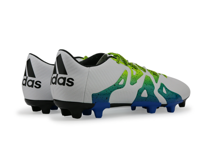 adidas Men's X 15.3 FG/AG White/Core Black/Solar Slime