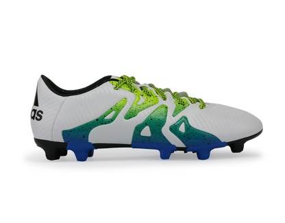 adidas Men's X 15.3 FG/AG White/Core Black/Solar Slime