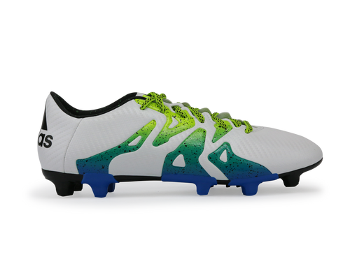 adidas Men's X 15.3 FG/AG White/Core Black/Solar Slime