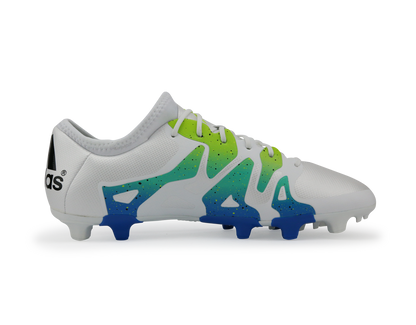 adidas Men's X 15.2 FG/AG White/Core Black/Solar Slime