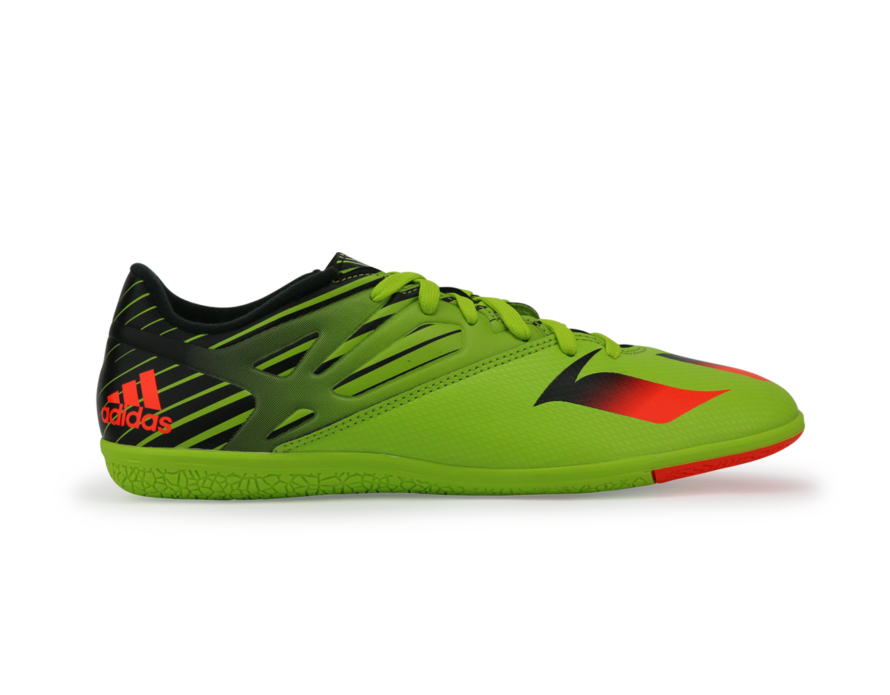 adidas Men's Messi 15.3 Indoor Soccer Shoes Solar Slime/Solar Red/Black