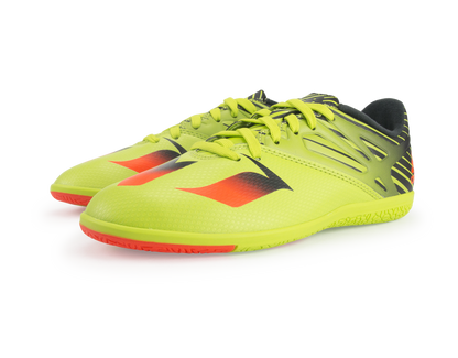 adidas Kids Messi 15.3 Indoor Soccer Shoes Semi Solar Slime/Solar Red/Black