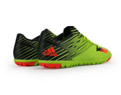 adidas Men's Messi 15.3 Turf Soccer Shoes Semi Solar Slime/Solar Red/Core Black