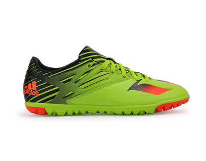 adidas Men's Messi 15.3 Turf Soccer Shoes Semi Solar Slime/Solar Red/Core Black
