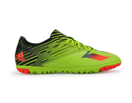 adidas Men's Messi 15.3 Turf Soccer Shoes Semi Solar Slime/Solar Red/Core Black