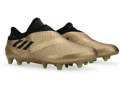 adidas Kids Messi 16+ FG Copper Metallic/Core Black/Solar Green
