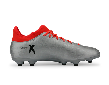 adidas Men's X 16.3 FG Silver Metalic/Core Black/Solar Red