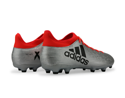 adidas Men's X 16.3 FG Silver Metalic/Core Black/Solar Red
