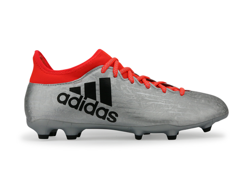adidas Men's X 16.3 FG Silver Metalic/Core Black/Solar Red