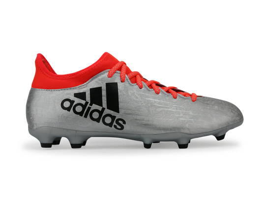 adidas Men's X 16.3 FG Silver Metalic/Core Black/Solar Red