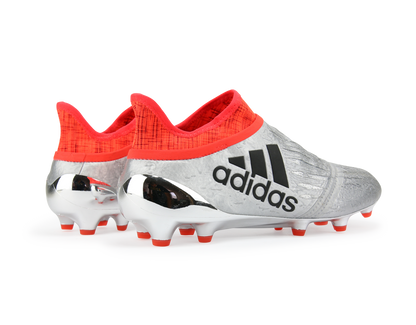 adidas Men's X 16+ PURECHAOS FG Silver Metalic/Core Black/Solar Red