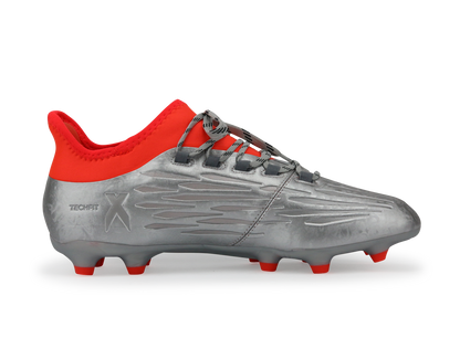 adidas Men's X 16.2 FG Silver Metallic/Black/Solar Red